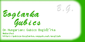 boglarka gubics business card